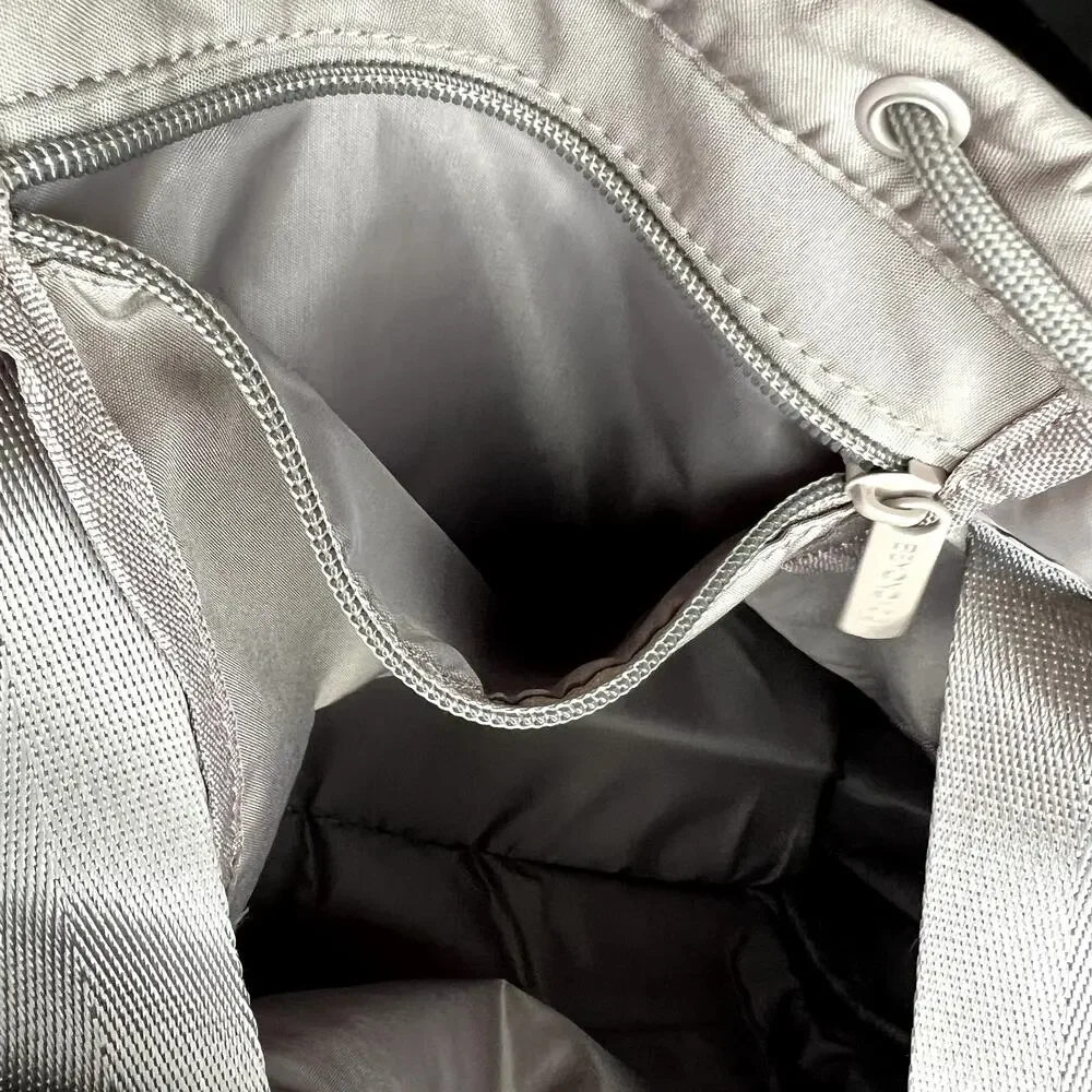 Beyond Yoga Convertible Gym Bag Backpack Tote Tan Canvas Travel Weekend